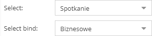 Pole typu SELECT BIND
